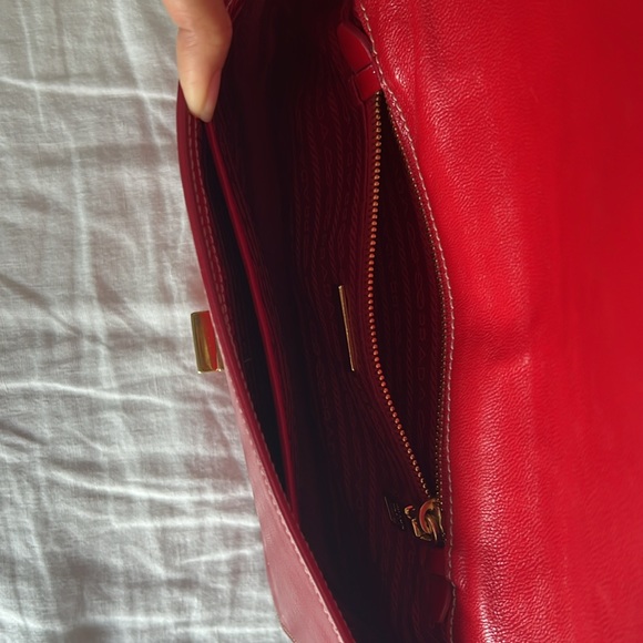 Prada Saffiano Leather Two Way Flap Bag - Picture 5 of 10